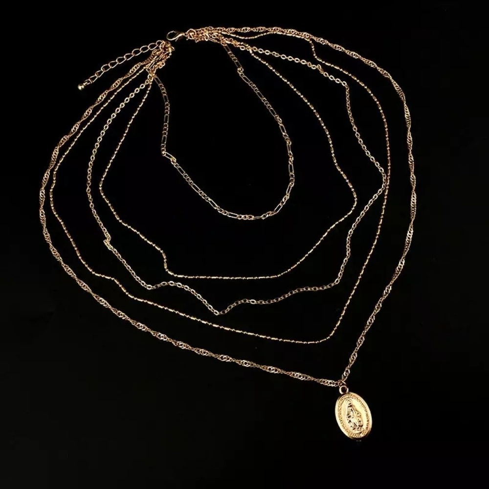✨💎 5 Layer Gold Necklace - Picture 3 of 4